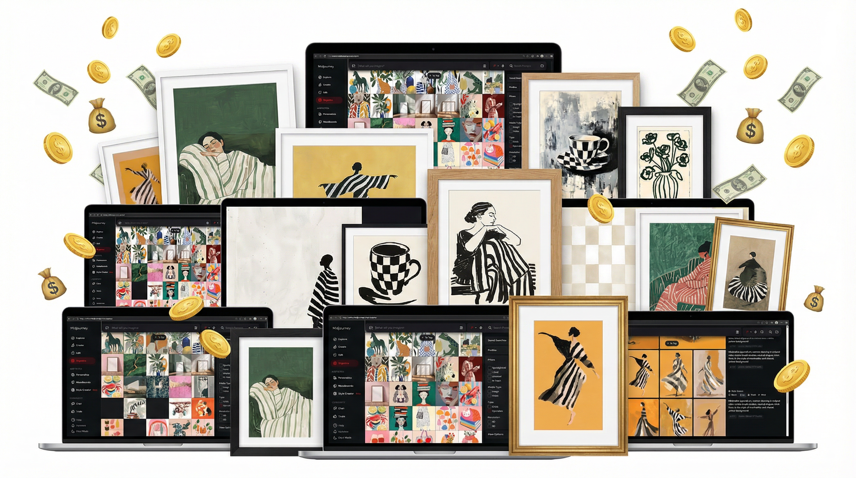 88 Bestseller Wall Art Prompts for Midjourney